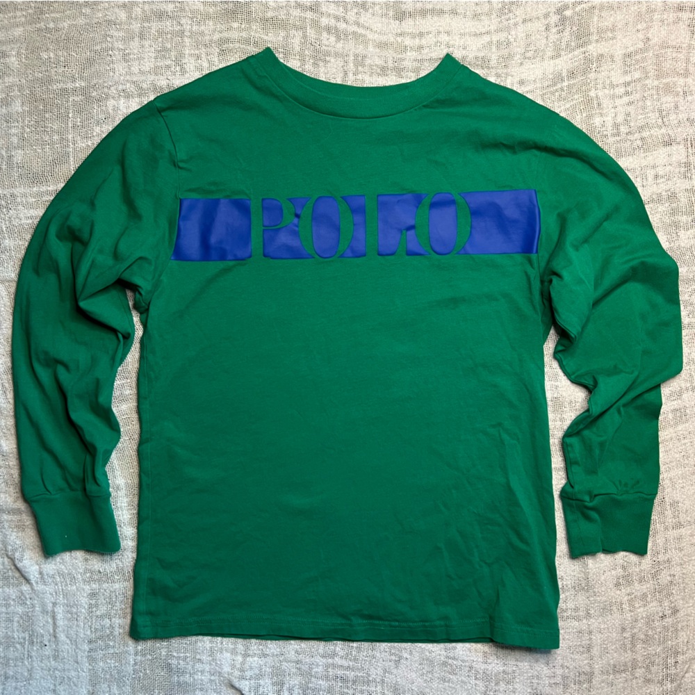 Polo by Ralph Lauren • Boys Green Graphic Shirt • Size M 10-12